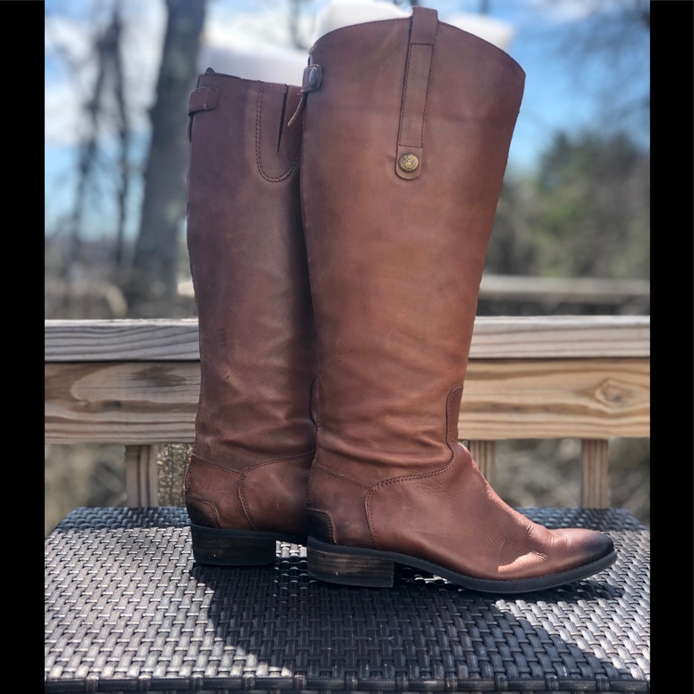 SAM EDELMAN “PENNY” BOOTS COGNAC